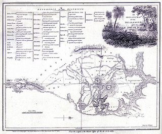 An Outline Map of the Settlements in NSW 1817 | by Blue Mountains Library, Local Studies